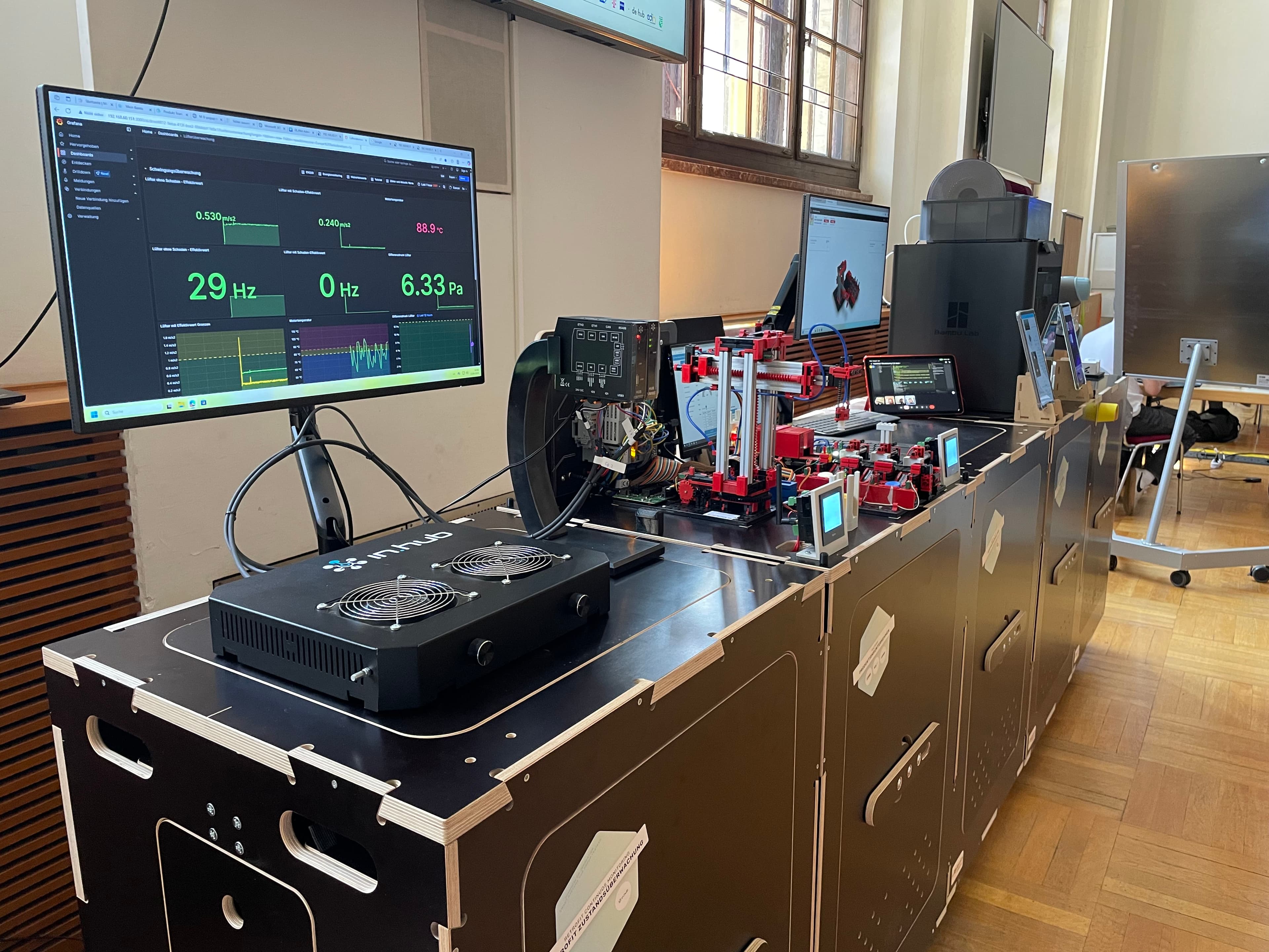 Unser mobiles Demonstrationssystem sammelt Daten und visualisiert diese.
